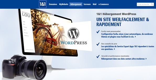 Hébergement WordPress 1and1